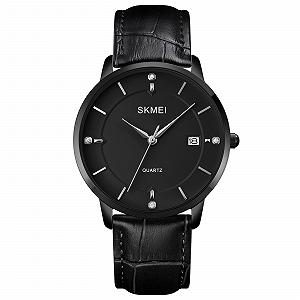 Годинник Skmei 1801LBKBK Black-Black Leather - Фото 1