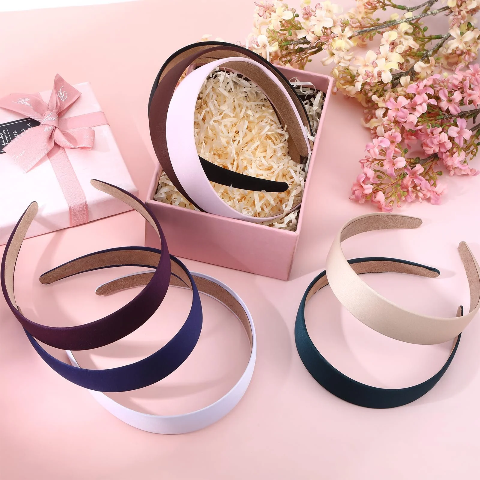 Обруч для волосся Жіночий Широкий з сатиновим покриттям, фото №6