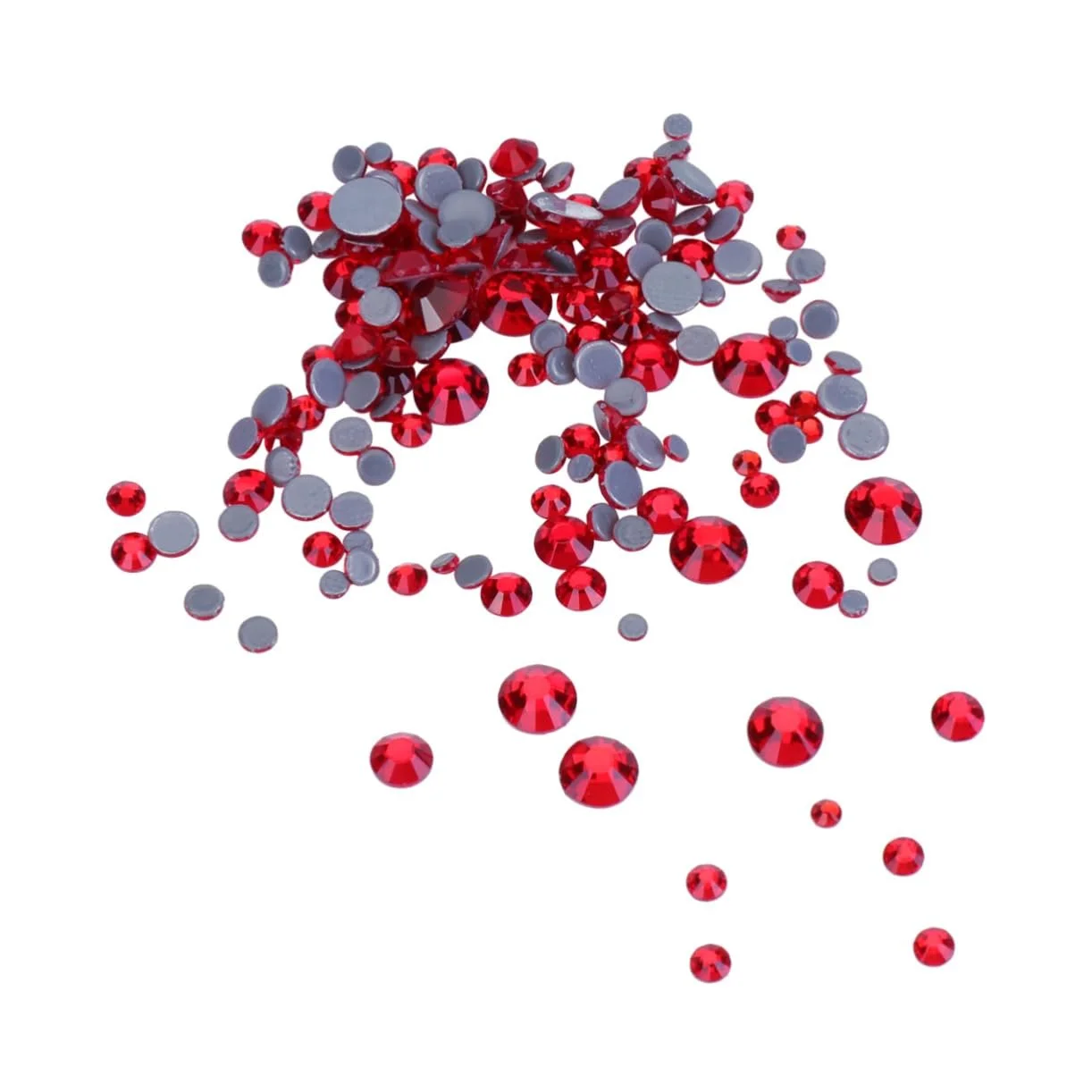 Прикраса для нігтів CANIGHT Kristall Ornament Kit 300 шт. Червоні стрази з плоскою основою, фото №1