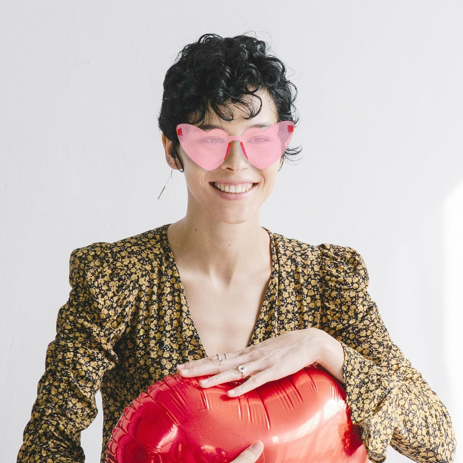 Сонцезахисні Окуляри Серце BESPORTBLE Реквізит Для Вечірки, фото №4