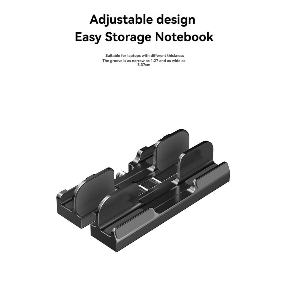Вертикальная Подставка для Ноутбука Регулируемая 3-Слотная Подкладка для 16-Дюймового Ноутбука Улучшенная Стабильность B, фото №3