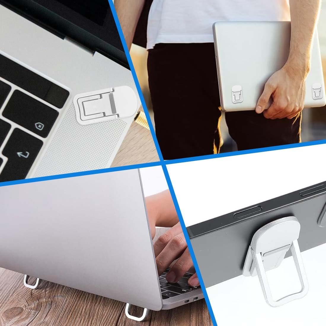 Підставка для ноутбука XPEX, 1 пара, складана, алюмінієва, регульована по висоті, вентильована, для охолодження, підходить для комп'ютерів будь-яких розмірів, фото №6