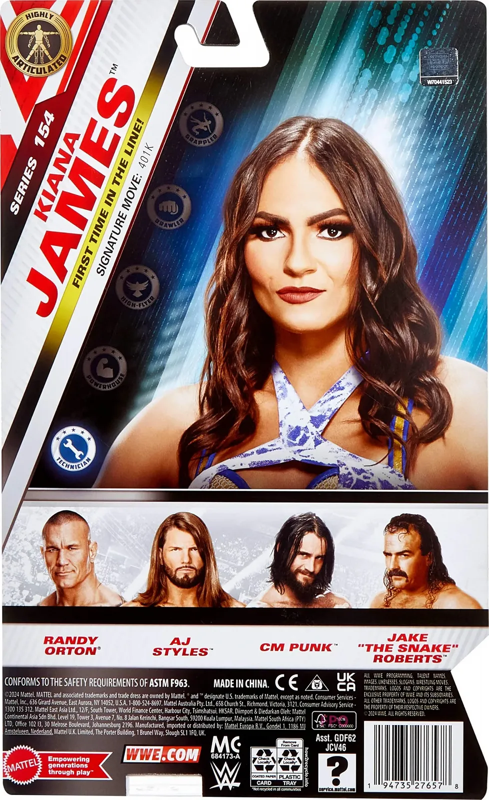 Фігурка Mattel WWE Main Event Series #154 Kiana James 15 см, фото №6