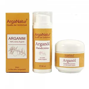 Набір: Крем для рук з аргановою олією, крем для обличчя, органічна косметика для тіла, шкіри та ніг, антивіковий - Фото 1