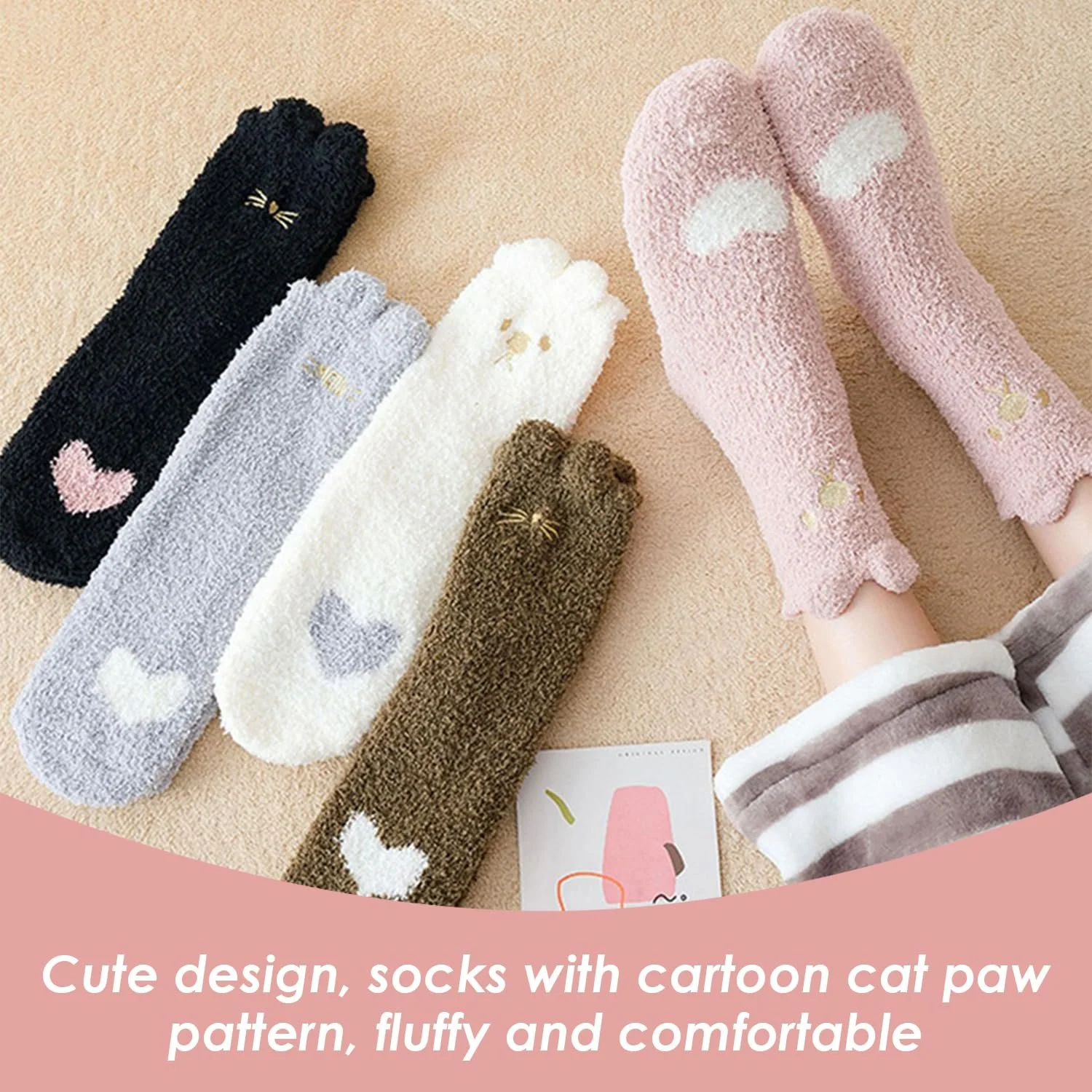 Термошкарпетки зимові 5 пар, мішок для зберігання шкарпеток, фото №4 Термошкарпетки зимові 5 пар, мішок для зберігання шкарпеток, фото №4