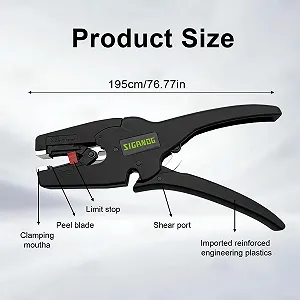 Саморегулирующийся стриппер для кабеля 0.03-16 мм² (AWG 32-7) с функцией автоматической зачистки и резки synthetic.ua - Фото 1