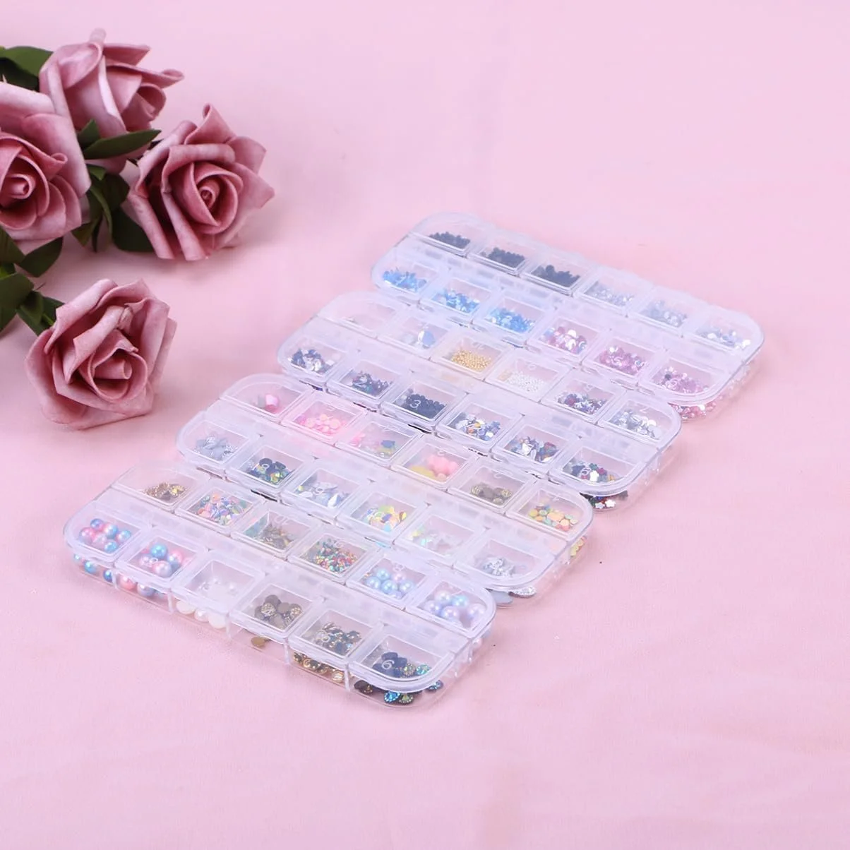 Стразы для ногтей Healvian 8 шт 12 Блестящие украшения для ногтей Кристалл для ногтей Цветные бриллиантовые стразы, фото №5