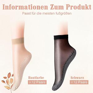 Носки SPOKKI женские, до щиколотки, 24 пары, телесного цвета, черные, нейлоновые чулки, черные и прозрачные synthetic.ua - Фото 1