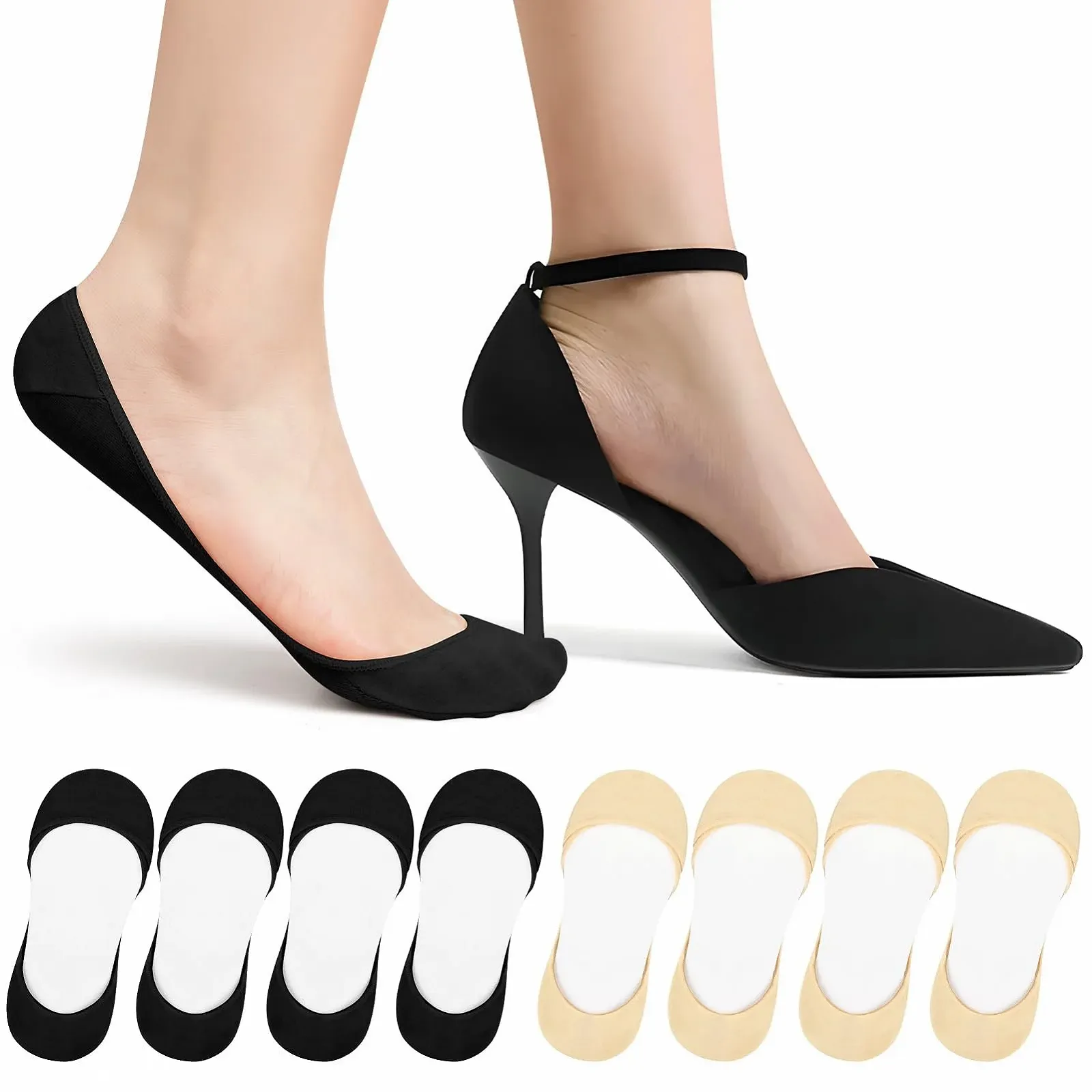 Женские носки-невидимки (8 пар), фото №1