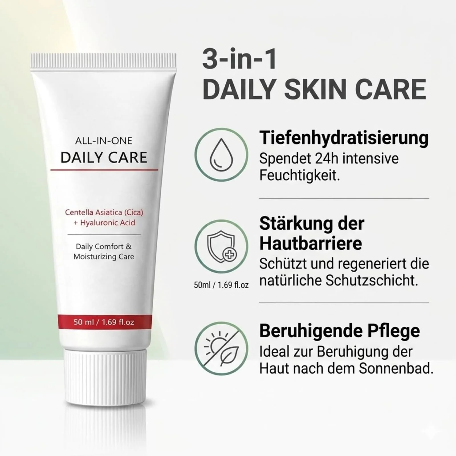 Крем для обличчя Koriderm Centella Asiatica & Hyaluronic Acid 50 мл, фото №2