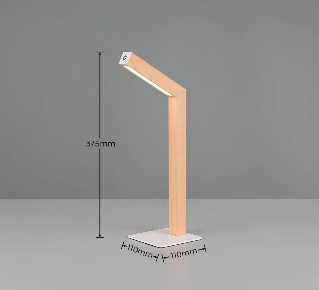 Настільна лампа Reality Leuchten Skip R55951135 LED Метал / МДФ 2 Вт Сенсорний димер Магнітний тримач Імітація дерева, фото №13