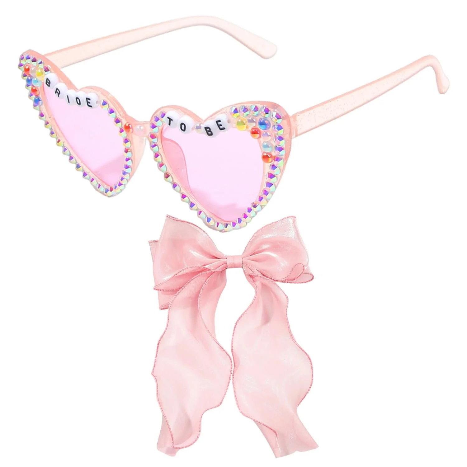 Сонцезахисні Окуляри у Формі Серця Рожева оправа, Рожеві лінзи, фото №1