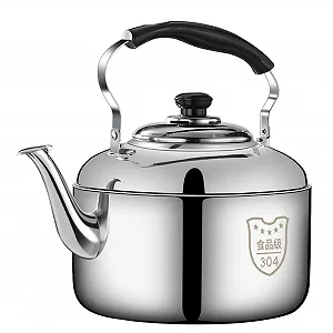 Чайник з нержавіючої сталі з потовщеним свистком, для газової побутової плити, індукційної плити, 4 л - Фото 1