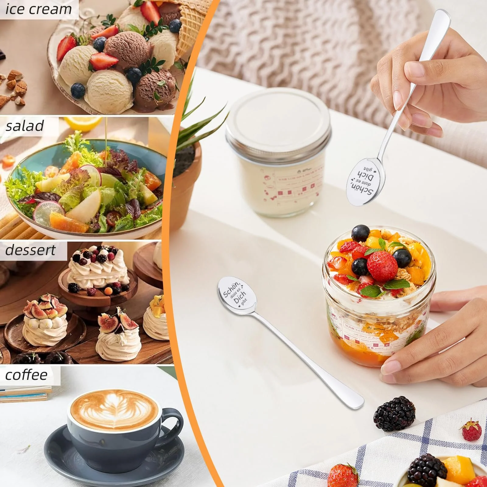 Набір кавових ложок з гравіюванням, фото №5