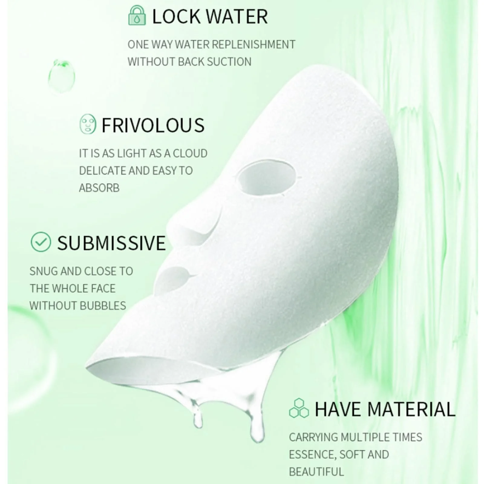 Гелева маска з вітаміном C 8 шт. Зволожуюча тканинна маска з гіалуроновою кислотою, фото №6