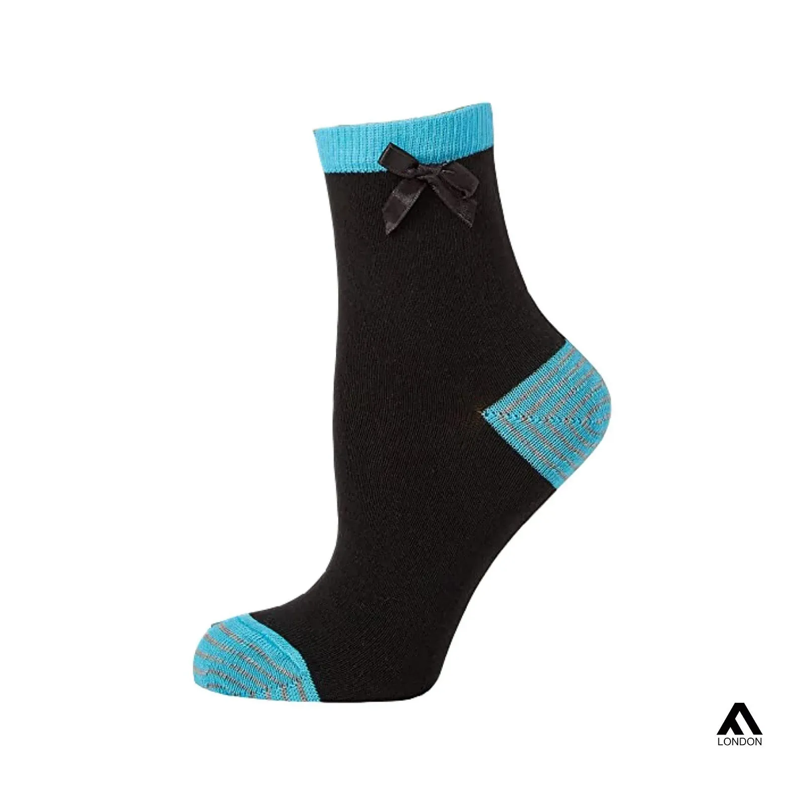 Шкарпетки П'ятка та носок FM London Чорний, Розмір One Size (Розмір виробника: 4-8), упаковка 12 шт, фото №2