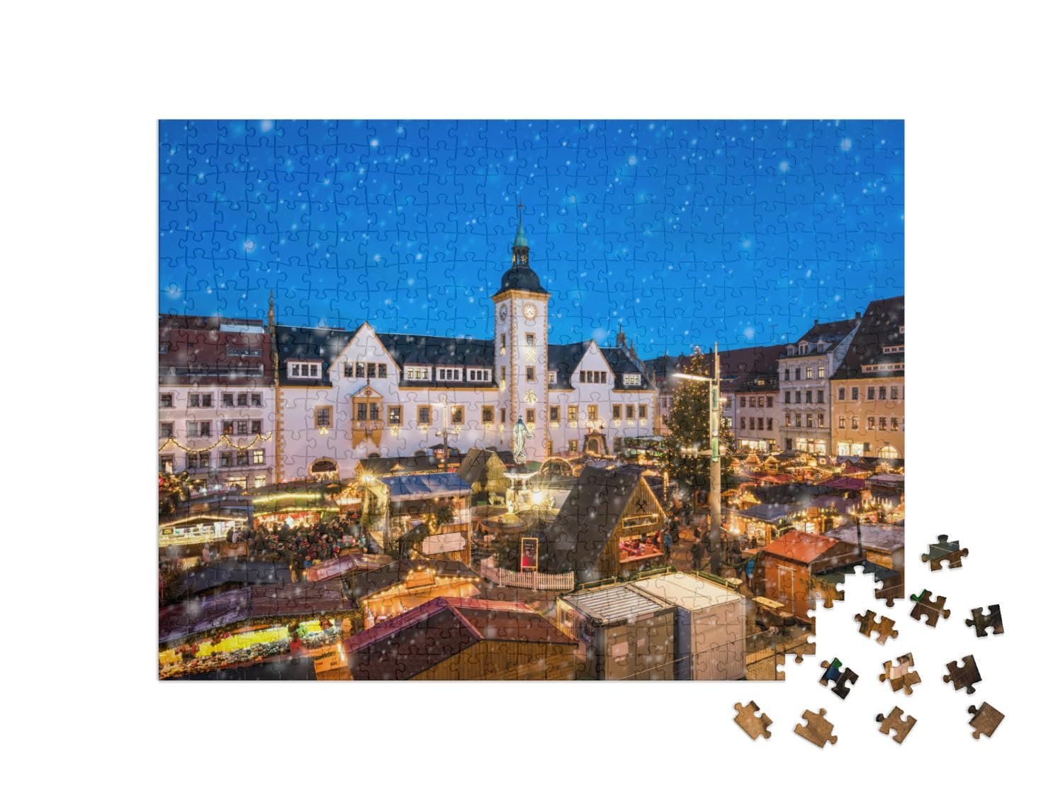 Пазл puzzleYOU German Puzzle Collection Traditional Christmas Market in Freiberg 500 элементов, фото №2