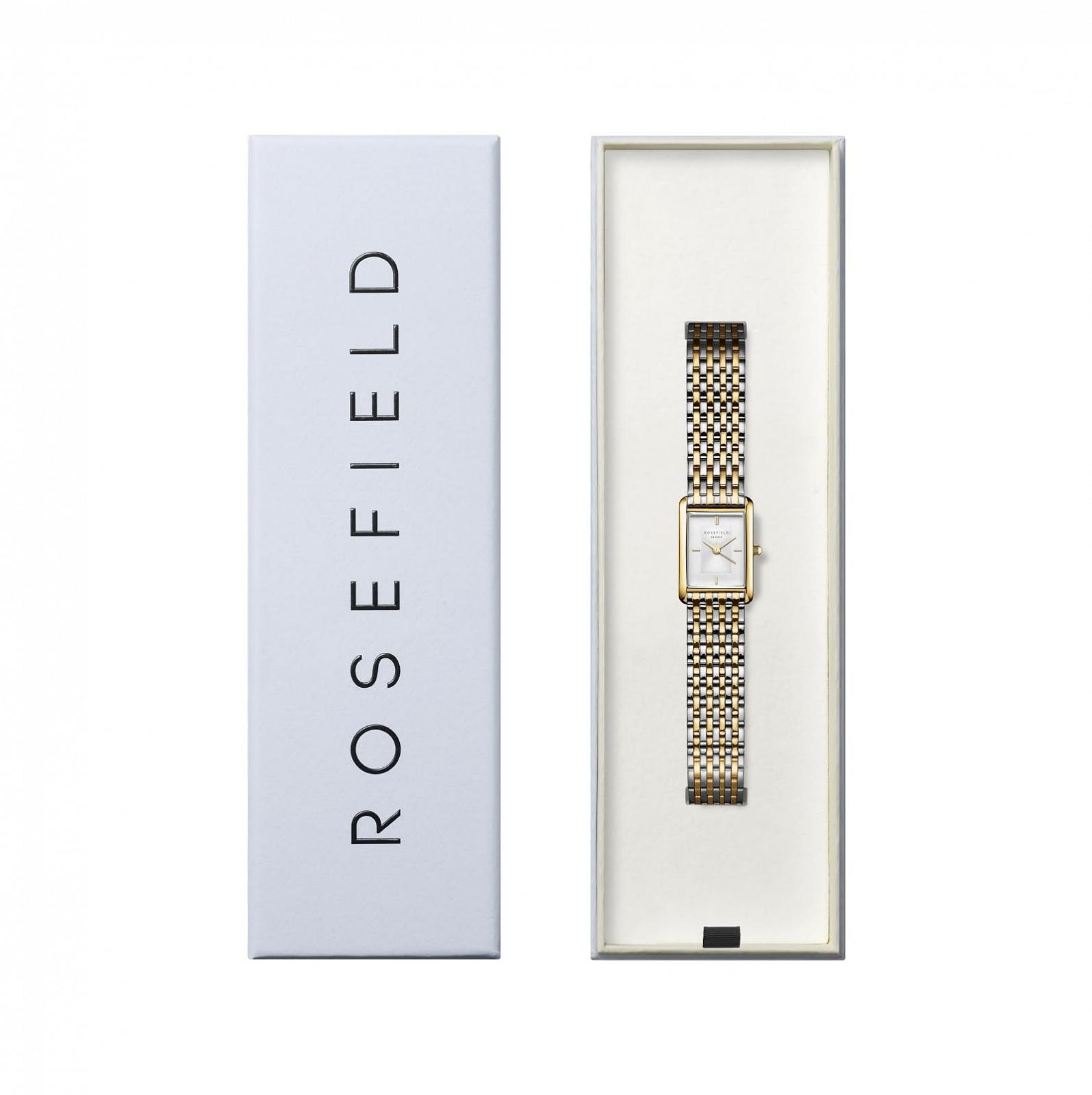 Часы Rosefield Heirloom Duotone с белым циферблатом, корпус золотого цвета 23.5 x 30.6 мм HWDSG-H03 Нержавеющая сталь, фото №3