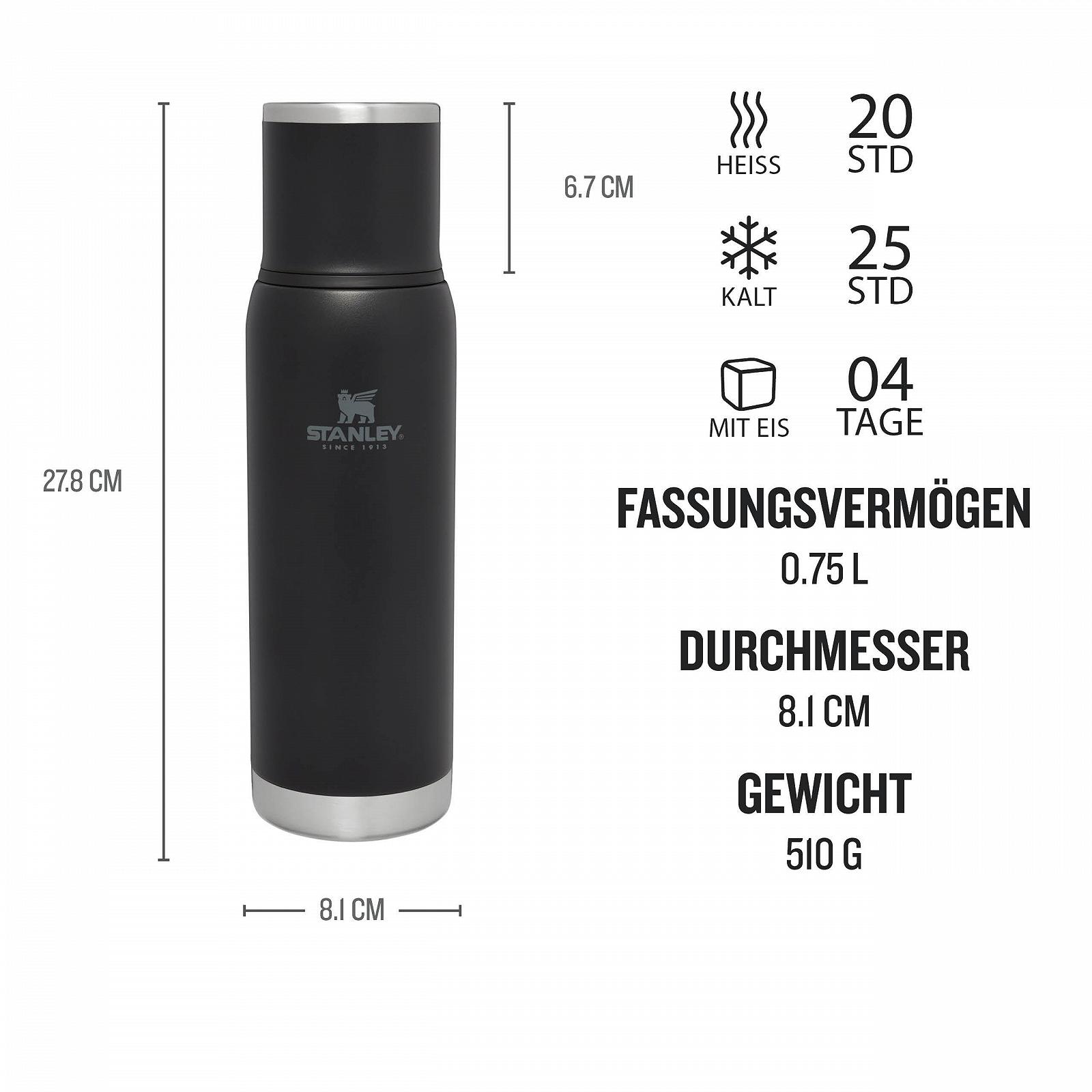 Термос Stanley Adventure To-Go 0.75 л Double-Walled Vacuum Insulation BPA-Free Black, фото №2 Термос Stanley Adventure To-Go 0.75 л Double-Walled Vacuum Insulation BPA-Free Black, фото №2