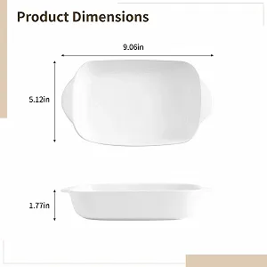 Форми для запікання керамічні з подвійними ручками білі 2 шт. synthetic.ua - Фото 1