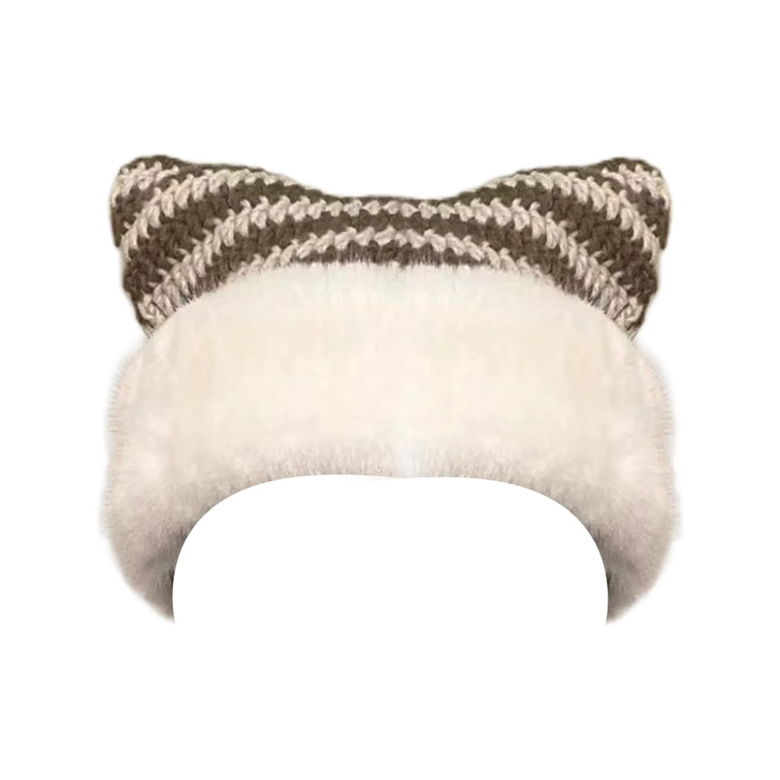 В'язана тепла смугаста шапка з котячими вушками Ldabrye, фото №6 В'язана тепла смугаста шапка з котячими вушками Ldabrye, фото №6