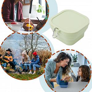 Миска Camping Ysvnlmjy, Силіконова, Складна, для Подорожей, Контейнер для Їжі synthetic.ua - Фото 1