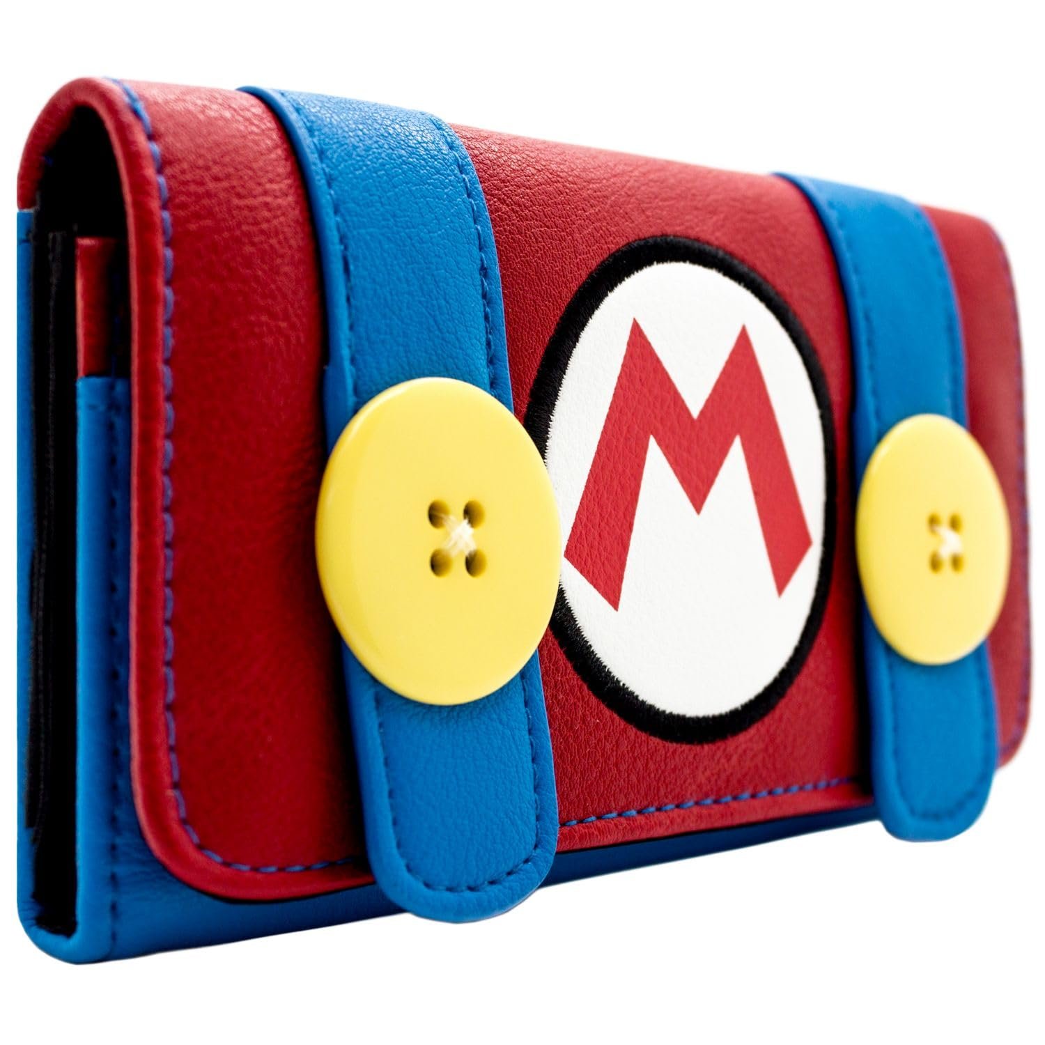 Кошелек Mario Party Classic Plumbers Outfit Bi-Fold с карманом для монет и держателем для карт Красный, фото №1