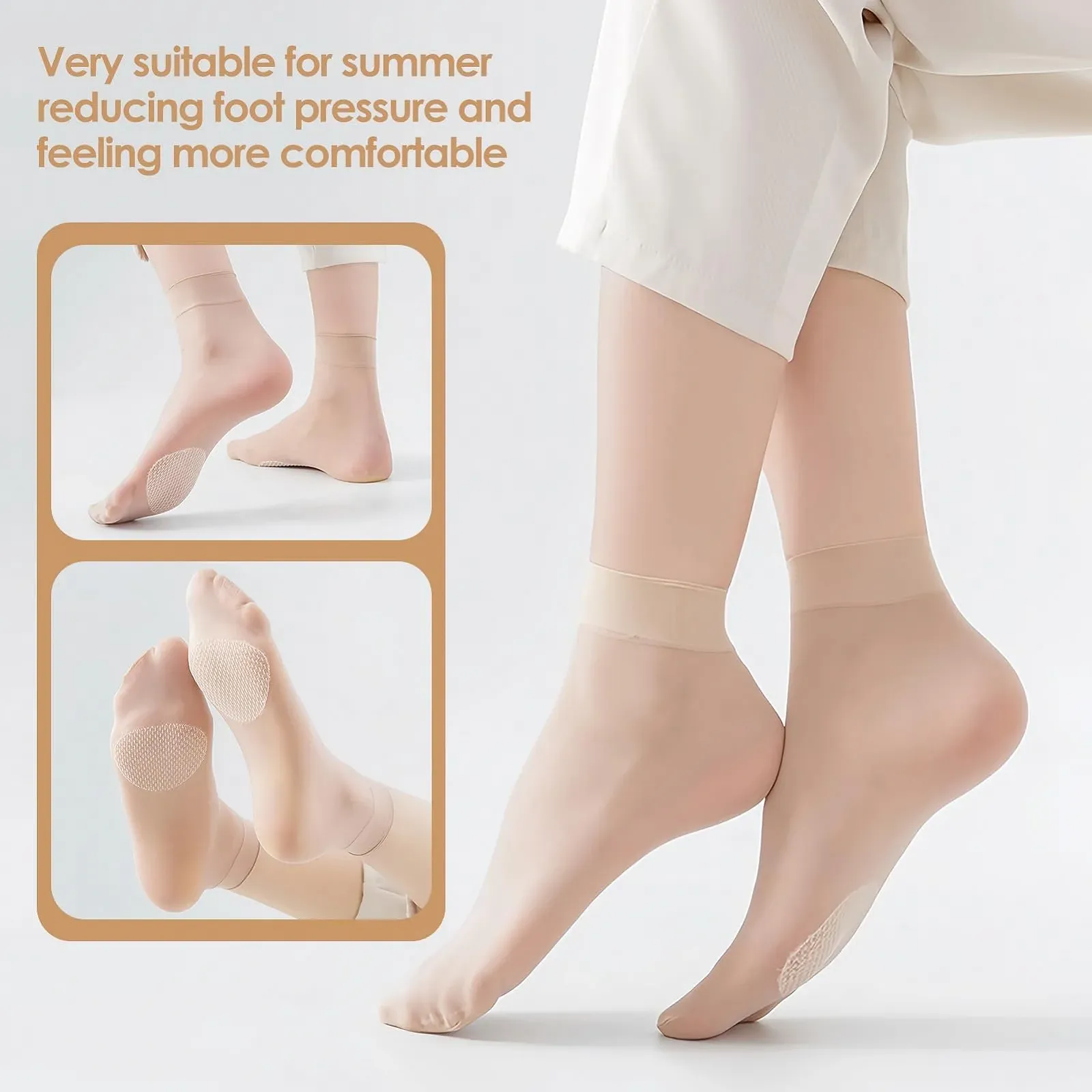 Жіночі нейлонові панчохи, 12 пар, Тонкі, фото №2