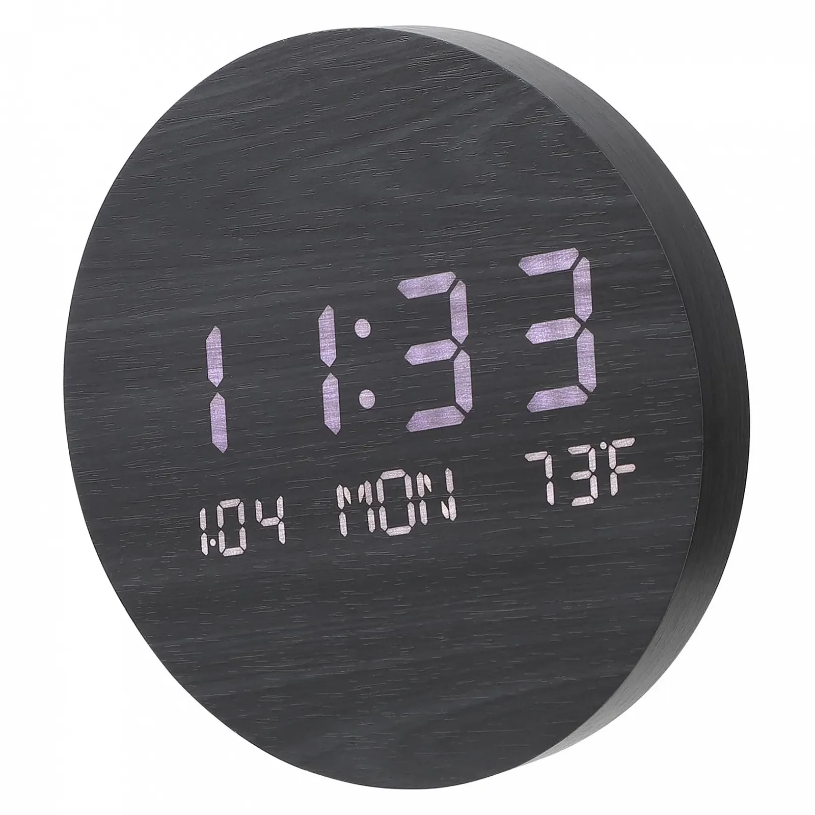 Годинник Настільний електронний світлодіодний PartyKindom Дерев'яний з дзеркалом Круглий, фото №1 Годинник Настільний електронний світлодіодний PartyKindom Дерев'яний з дзеркалом Круглий, фото №1