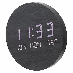 Купить Часы Настольные электронные светодиодные PartyKindom Деревянные с зеркалом Круглые - Фото 1 Часы Настольные электронные светодиодные PartyKindom Деревянные с зеркалом Круглые - Фото 1