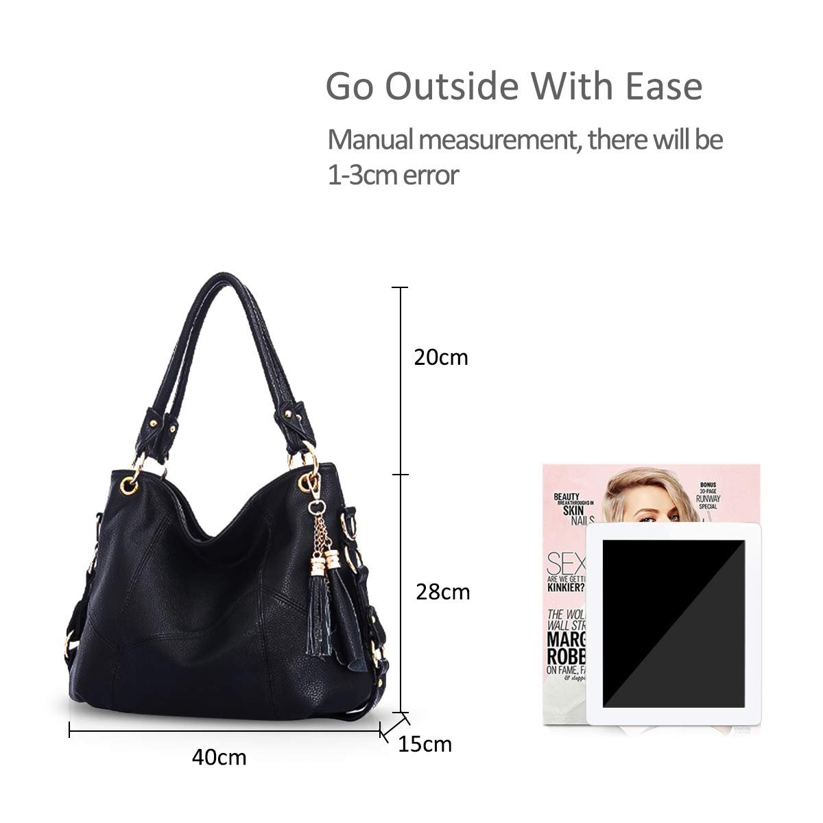 Сумка женская Nicole & Doris, большая емкость, мягкая кожа, сумка-шоппер, новая дизайнерская сумка, сумки с кисточкой, фото №5