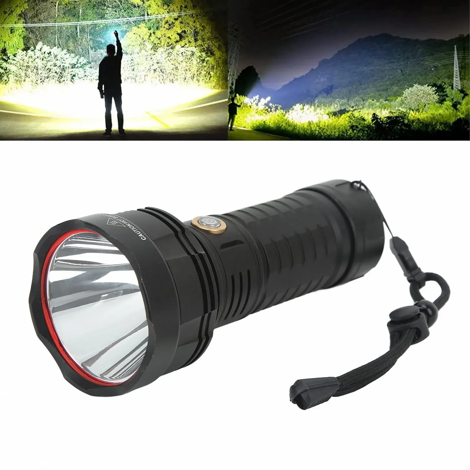 Ліхтар Type C USB заряджання Портативний Надяскравий 1800LM з індикатором заряду IPX4 Водонепроникний протиковзкий для кемпінгу, фото №6