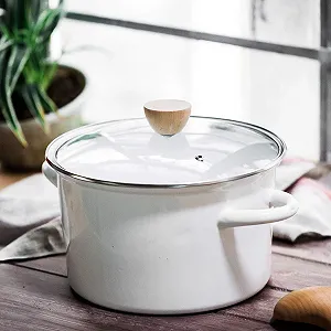 Кастрюля AIBAB эмалированная в японском стиле, 4.2 л, большой вместимости, утолщенная, с двумя ручками, для тушения цена на synthetic.ua - Фото 1 Кастрюля AIBAB эмалированная в японском стиле, 4.2 л, большой вместимости, утолщенная, с двумя ручками, для тушения synthetic.ua - Фото 1