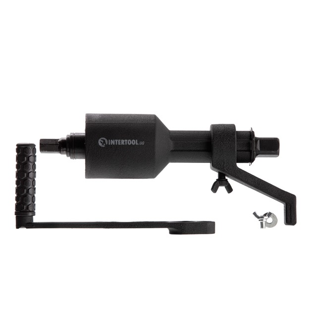 Ключ балонний роторний для вантаж авто 380 мм двошвидкісний макc 3800 Нм головки 32 33 пласт кейс INTERTOOL XT-0006, фото №8