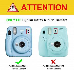 Чехол для камеры Fintie Fujifilm Instax Mini 11 защитный дорожный из искусственной кожи со съемным ремешком synthetic.ua - Фото 1