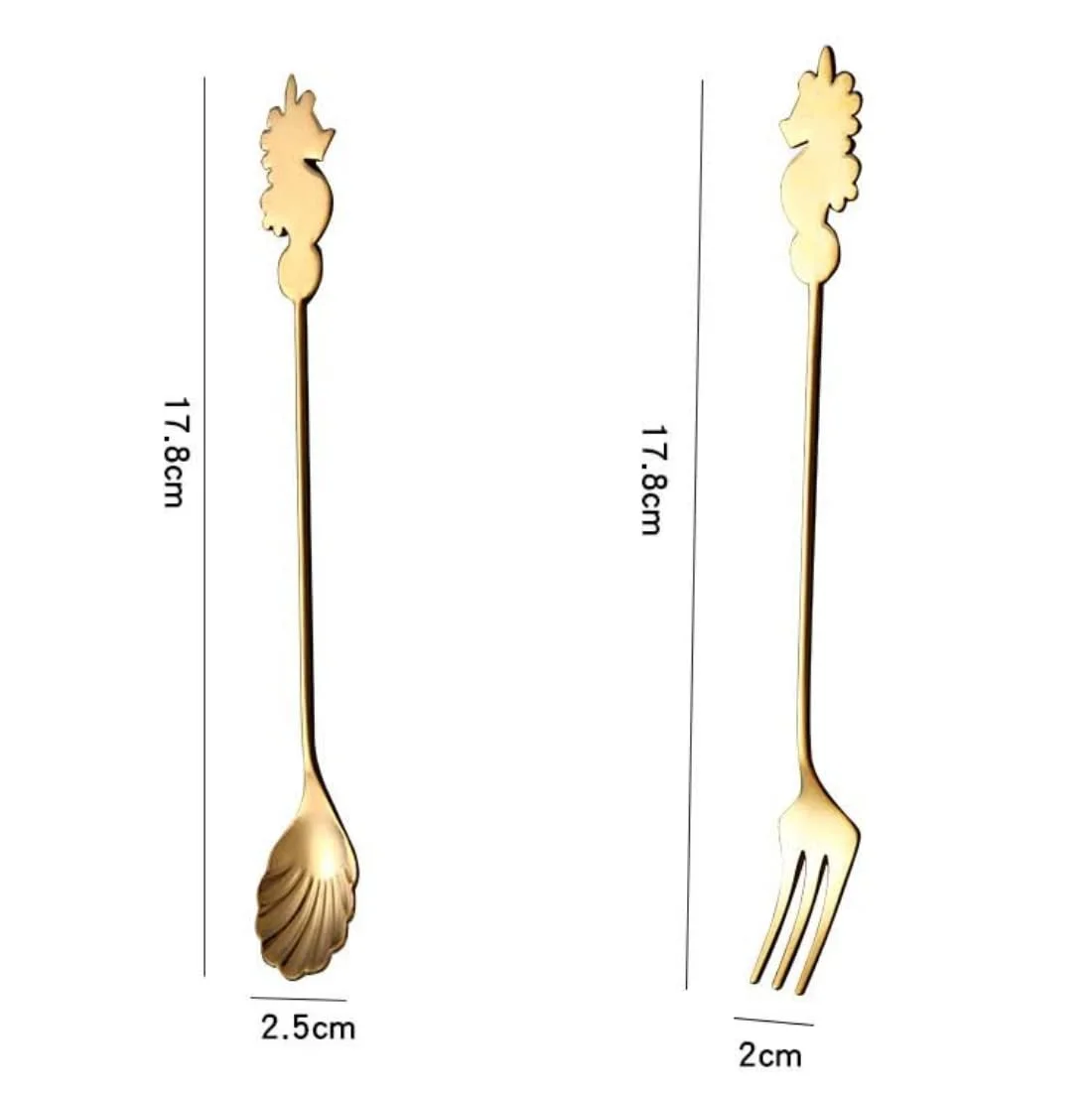 Ложка та виделка з нержавіючої сталі 304 CartooCake десертна, фото №3
