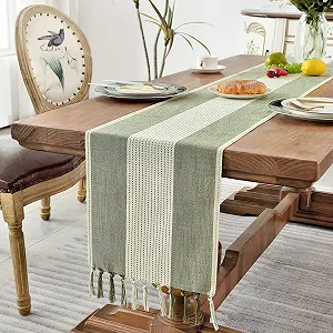 Ранер для столу Wracra Macrame Farmhouse 230 см Sage Green - Фото 1