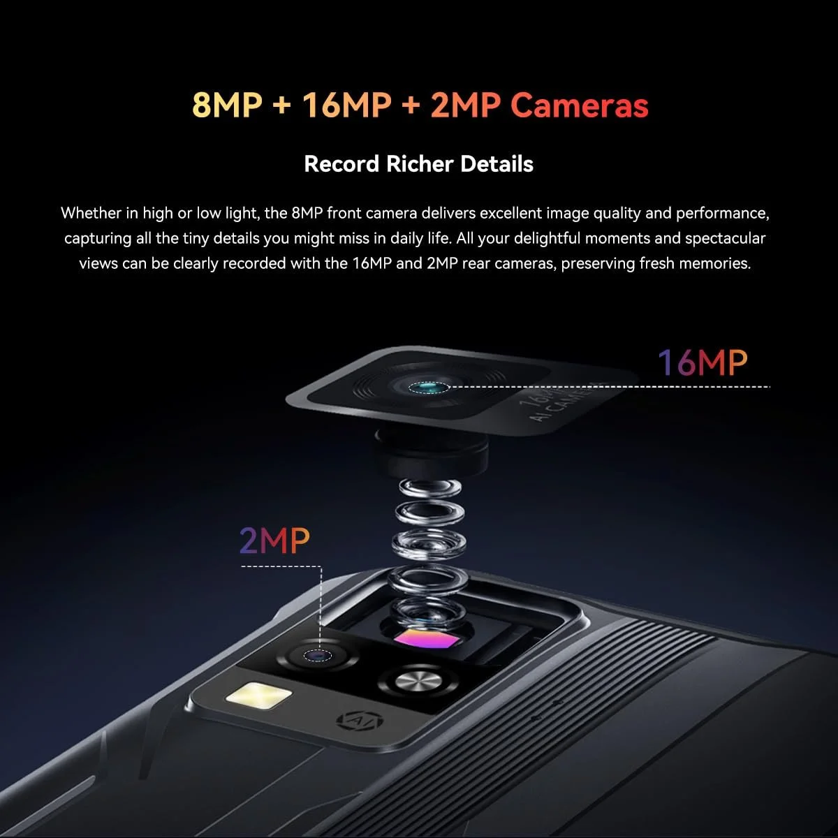 Защищенный смартфон Blackview BV4800 SE Android 15 12GB RAM 64GB ROM 6.56" HD+ NFC 16MP 5100 мАч IP68 Зеленый, фото №4