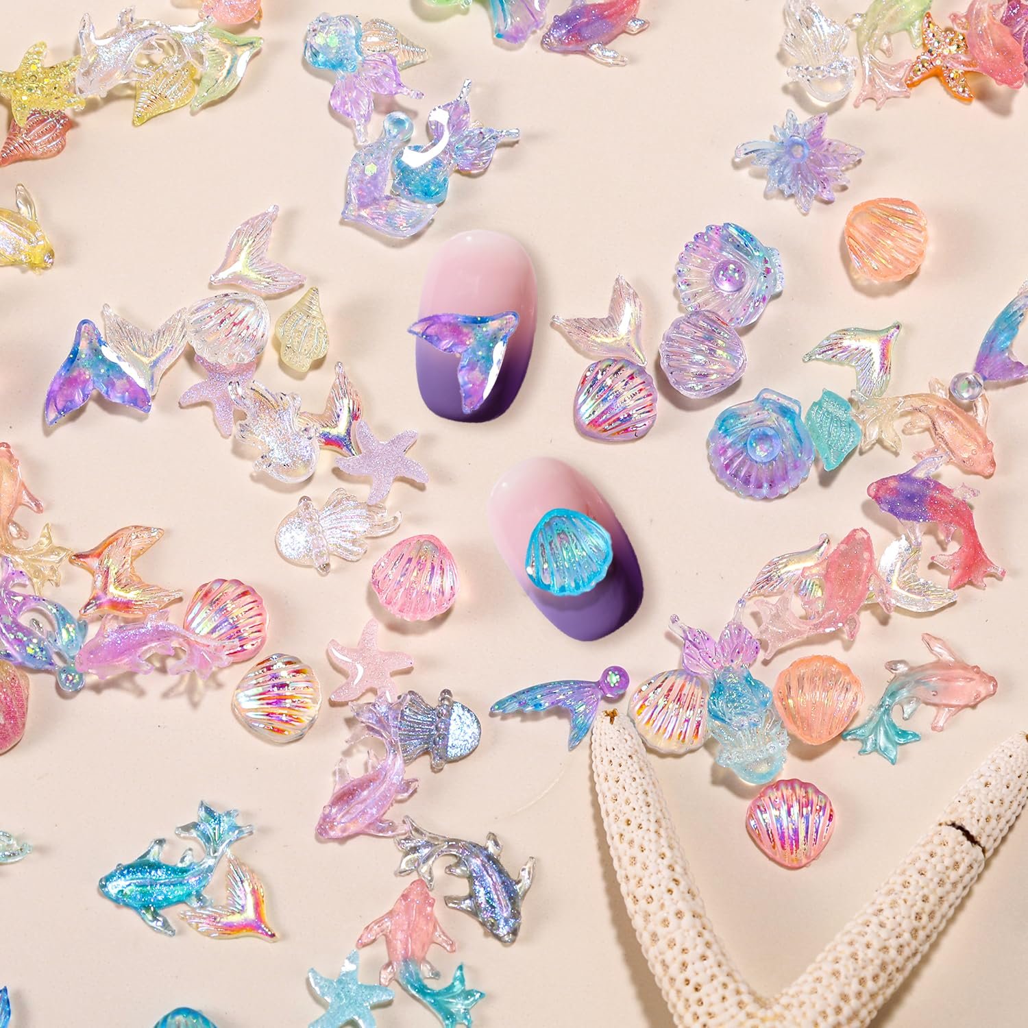 Прикраса для нігтів 200шт Ocean, 3D смола, фото №6