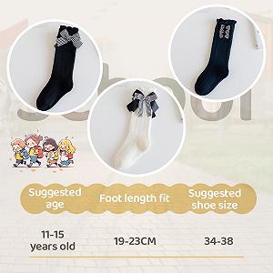 Гольфы 3 пары Cotton с бантами для девочек EU 36-39 synthetic.ua - Фото 1