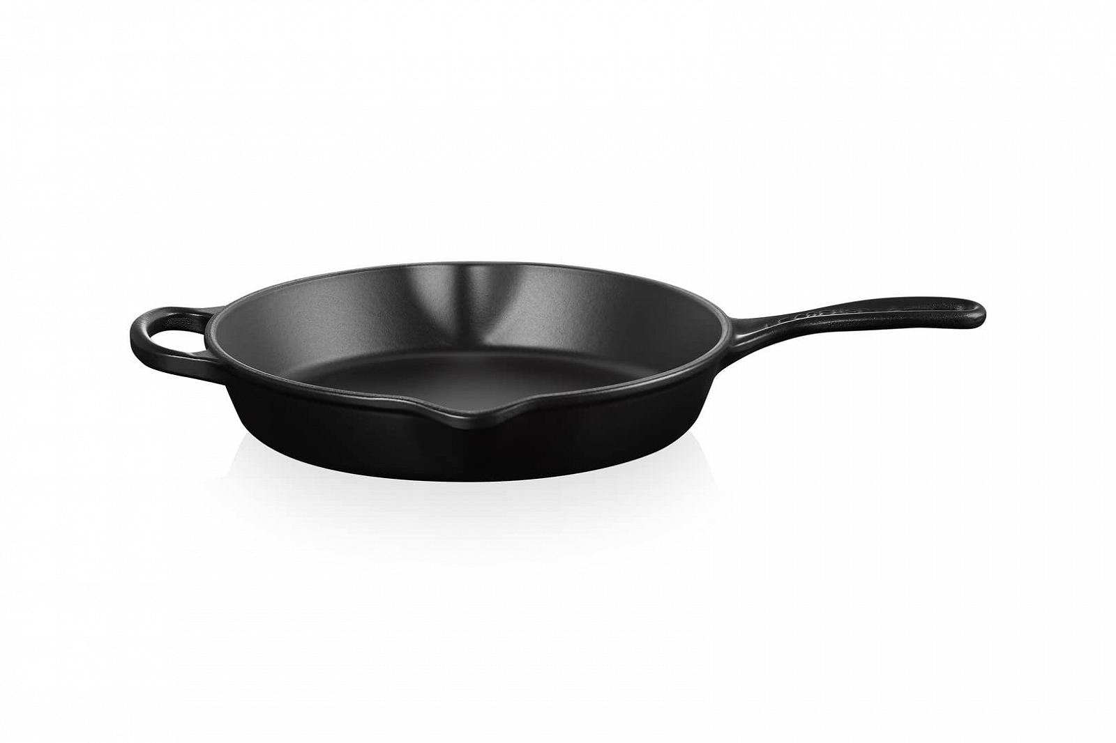 Сковорода гриль Le Creuset Signature 20187260000422, чавунна, висока, 26 см, 2 літри, матовий чорний, фото №3