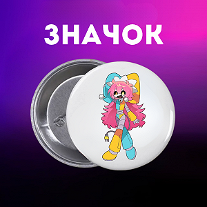 Значок У Світі Денді Roblox Dandy's World на шпильці на рюкзак 44 мм 1 шт zn_1_135 - Фото 1
