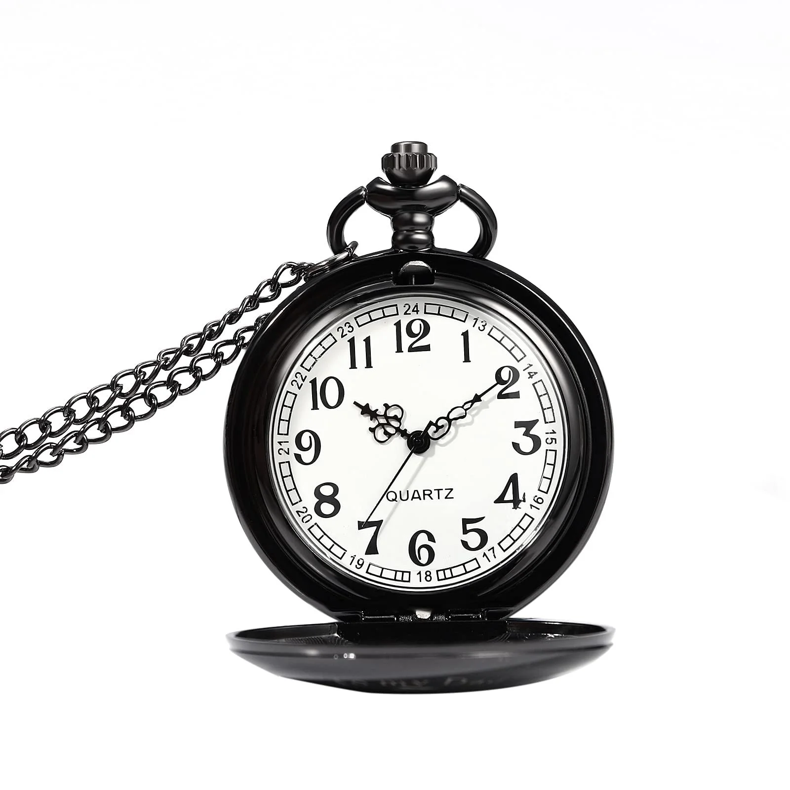 Кишеньковий годинник JewelryWe з ланцюжком для чоловіків та жінок, фото №7 Кишеньковий годинник JewelryWe з ланцюжком для чоловіків та жінок, фото №7