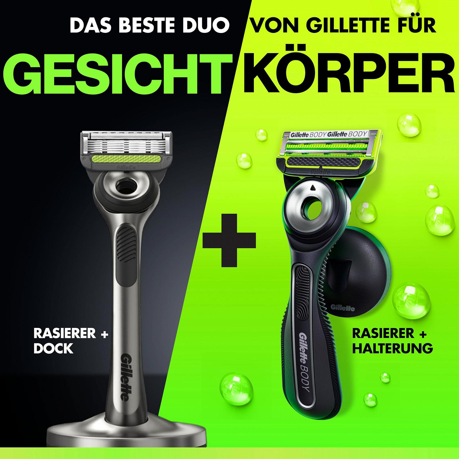 Бритва Gillette Labs Face and Body Duo Pack с магнитной док-станцией и 2 запасными лезвиями, фото №2