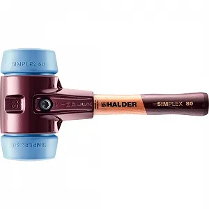 Молоток м'який Simplex 3001.082 TPE-Soft 80 мм Коротка дерев'яна рукоятка - Фото 1