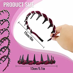 Винтажная Обруч на голову зигзаг, набор 6 штук synthetic.ua - Фото 1