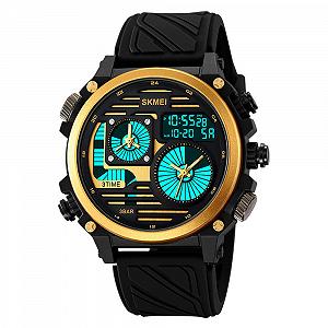 Годинник Skmei 2202 Black-Gold synthetic.ua - Фото 1