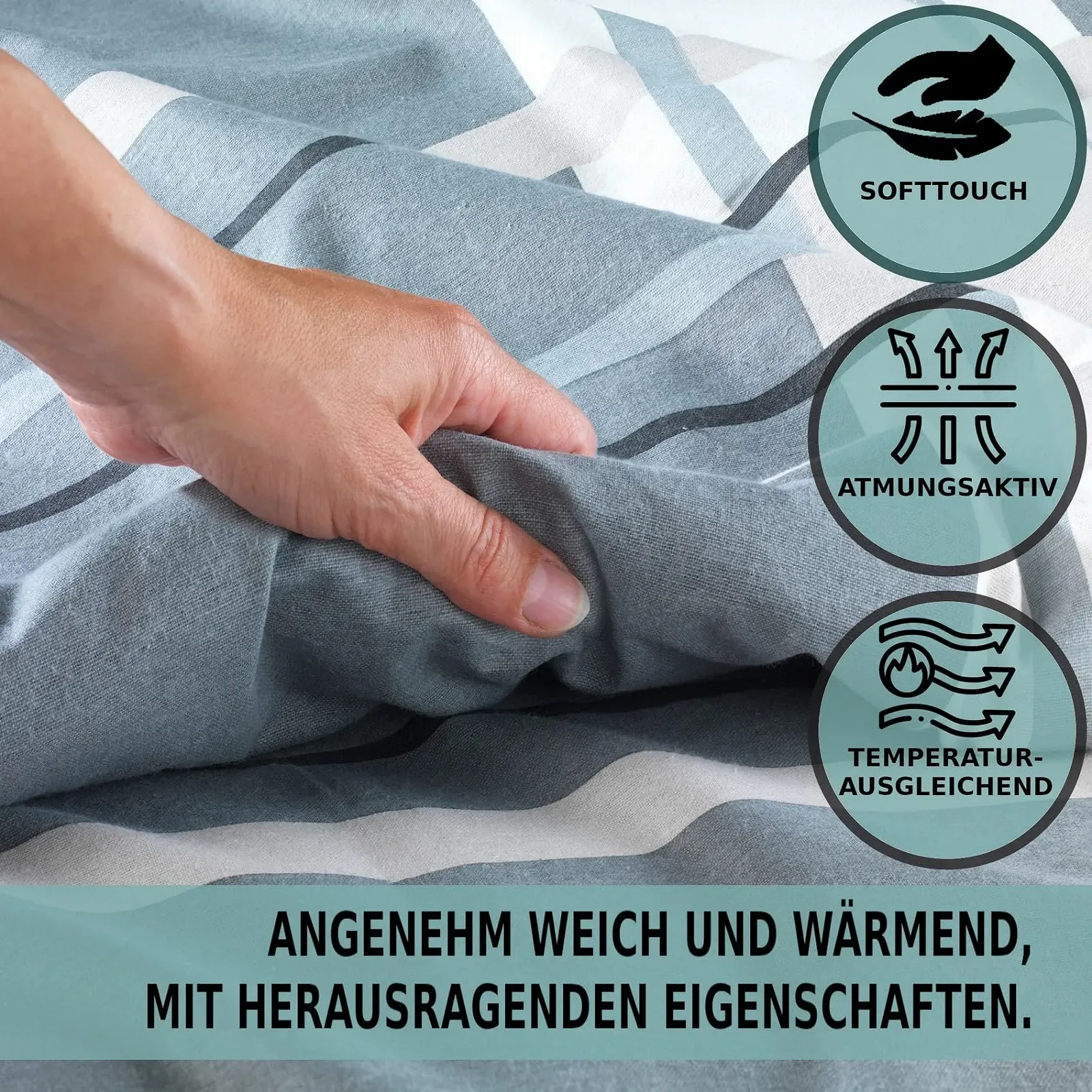 Постільна білизна Бавовна Фланель MALIKA Design 5, 135 x 200 см + 80 x 80 см, фото №4