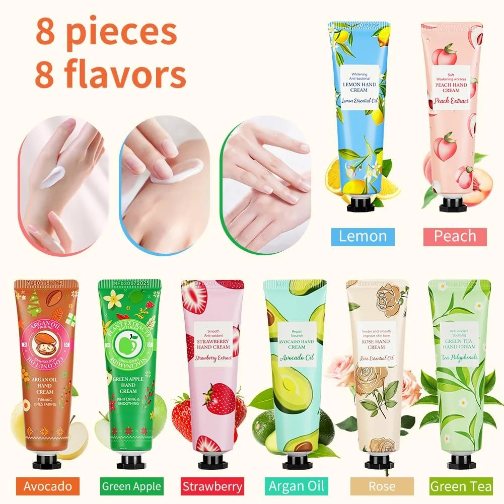 Набір кремів для рук, 8 шт Міні-крем для рук, лосьйон для рук Жіночий, фото №3