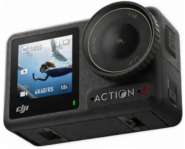 Екшн-камера DJI Osmo Action 4 Adventure Combo / 10Мп / 4К / 240fps / Wi-Fi / Bluetooth / Водонепроникна / Чорна, фото №1